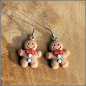Preview: Ohrhänger "Gingerbread Man" aus Polymer