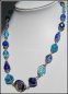 Preview: Glasperlen-Collier "Lieblingsblau" - Unikat!