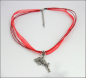 Preview: "Gun and Rose" an leutend rotem Halsband