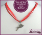 Preview: "Gun and Rose" an leutend rotem Halsband