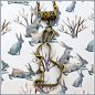 Preview: Halskette "Hase Ostara" - 47 cm