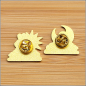 Preview: Set aus 2 Pins "Hasen, Sonne & Mond"