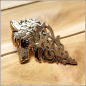 Preview: Pin "Keltischer Wolf" in Antikgold