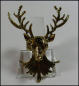 Preview: Ring mit Dehnschiene "Hirsch" in Antikgold - riesengroßer Hingucker