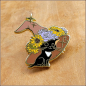 Preview: Pin "Hexenkatze mit Hexenhut"