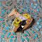 Preview: Pin "Hexenkatze mit Hexenhut"