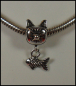 Preview: European Bead mit Dangle "Katze & Fisch"