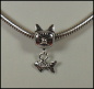 Preview: European Bead mit Dangle "Katze & Fisch"