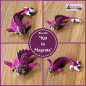 Preview: Brosche "Koi in Magenta"