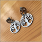 Preview: Ohrschmuck "Lebensbaum" aus Edelstahl