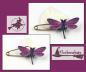 Preview: Schmucknadel "Libelle Berry" - handbemaltes Unikat