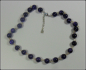 Preview: Collier aus Crackle-Perlen in Mitternachtsviolett