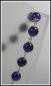 Preview: Collier aus Crackle-Perlen in Mitternachtsviolett