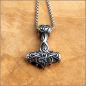 Preview: Halskette "Mjölnir, der Hammer des Thor" aus Edelstahl - 60 cm