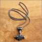 Preview: Halskette "Mjölnir, der Hammer des Thor" aus Edelstahl - 60 cm