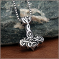 Preview: Halskette "Mjölnir, der Hammer des Thor" aus Edelstahl - 60 cm