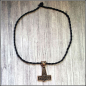 Preview: "Mjölnir" an schwarzer Textilkordel - 50 cm
