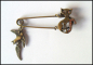 Preview: Schmucknadel "Katze & Vogel", Vintage Style