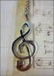 Preview: Halskette "Notenschlüssel" - 70 cm
