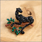 Preview: Brosche "Schwarzer Panther"