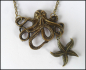 Preview: Kette "Krake Paula & Seestern Stella", kurz