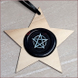 Preview: Geschenk- oder Dekoanhänger mit Siegelwachsprägung "Pentagramm" - Unikat