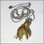 Preview: Kette "Pinguin" in Cognac & Citrin - 70 cm