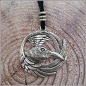Preview: "Rabe" am langen Veloursband - 83 cm