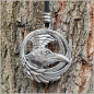 Preview: "Rabe" am langen Veloursband - 83 cm