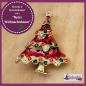 Preview: "Roter Weihnachtsbaum" - Brosche & Kettenanhänger - 2 in 1