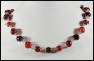 Preview: Collier aus Crackle-Perlen in Rot - Orange - Braun