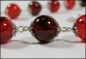 Preview: Collier aus Crackle-Perlen in Rot - Orange - Braun