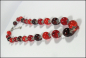 Preview: Collier aus Crackle-Perlen in Rot - Orange - Braun