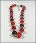 Preview: Collier aus Crackle-Perlen in Rot - Orange - Braun