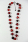 Preview: Collier aus Crackle-Perlen in Rot - Orange - Braun
