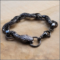 Preview: Armband "Schwarze Schlange" - 20 cm