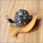 Preview: Brosche "Bunte Schnecke"