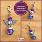 Preview: Charmanhänger "Schutzengel" in Blau & Magenta