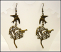 Preview: Ohrhänger "Vogelbaum 2", bronzefarbener Vintage Style