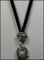 Preview: Wechselschmuckkette "Schwarzes Wildleder & Strass" - 83 cm