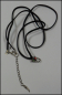 Preview: Wechselschmuckkette "Schwarzes Wildlederimitat & bunter Strass" - 89 cm