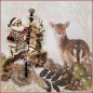 Preview: Brosche "Santa & sein Karussell-Rentier"