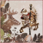 Preview: Brosche "Santa & sein Karussell-Rentier"
