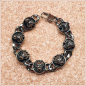 Preview: Armband "Wölfe" aus Edelstahl - 21 cm