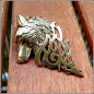 Preview: Pin "Keltischer Wolf" in Antikgold