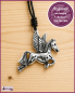 Preview: "Pegasus" am langen Lederband - ca. 80 cm