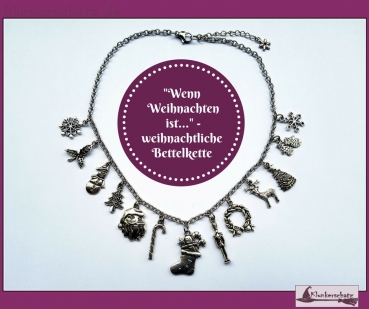 "Wenn Weihnachten ist..." - weihnachtliche Bettelkette - 44 cm
