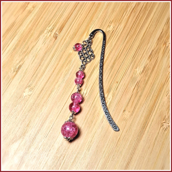 Lesezeichen „Ornament & Pink Bubbles“ - Unikat