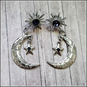 Ohrschmuck mit Steckern "Nachthimmel"