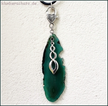 Charmanhänger / Schutzamulett "Achat & Celtic Tribal"